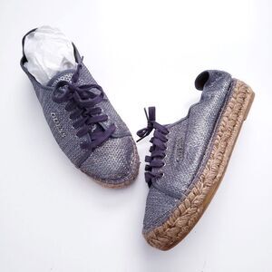 Guess Metallic Gray Espadrille Sneakers